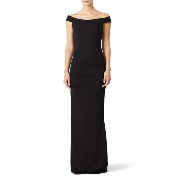 Nicole Miller Black Vive Formal Gown $495 - Picture 8 of 14